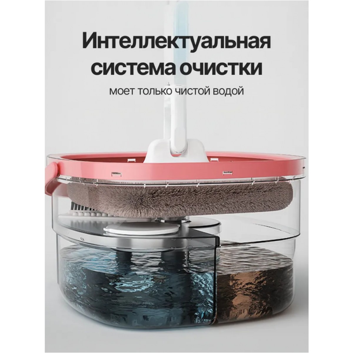 Швабра чистые руки с отжимом и ведром NAC