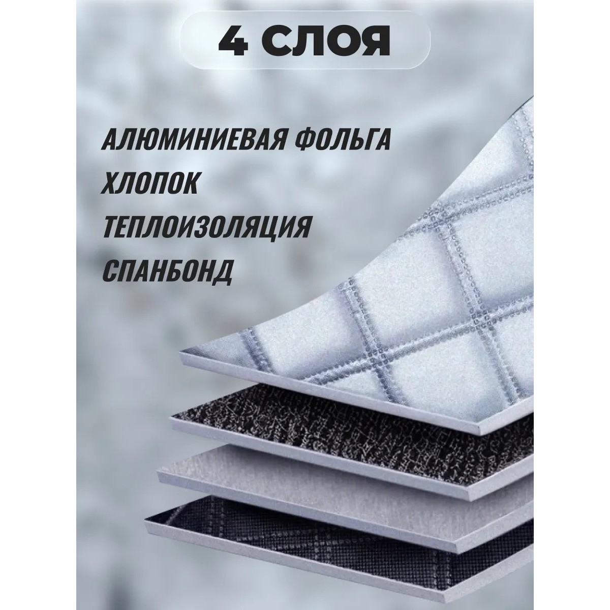 Магнитная накидка на лобовое стекло автомобиля от наледи и солнца, 145х110 см