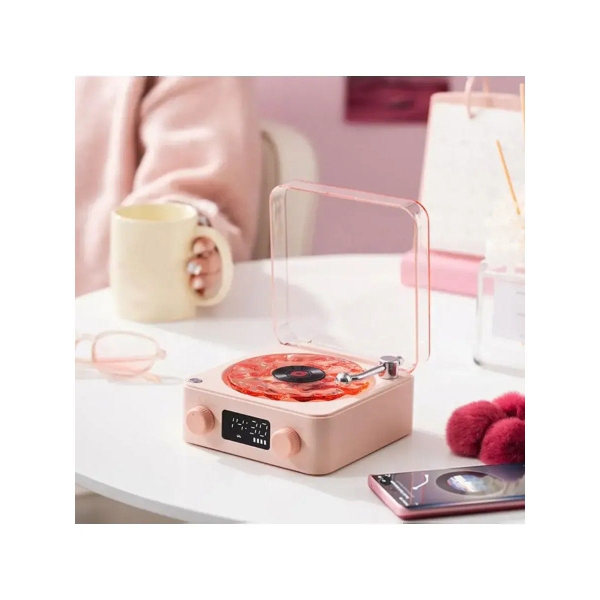 Музыкальная беспроводная Bluetooth колонка, ночник проигрыватель