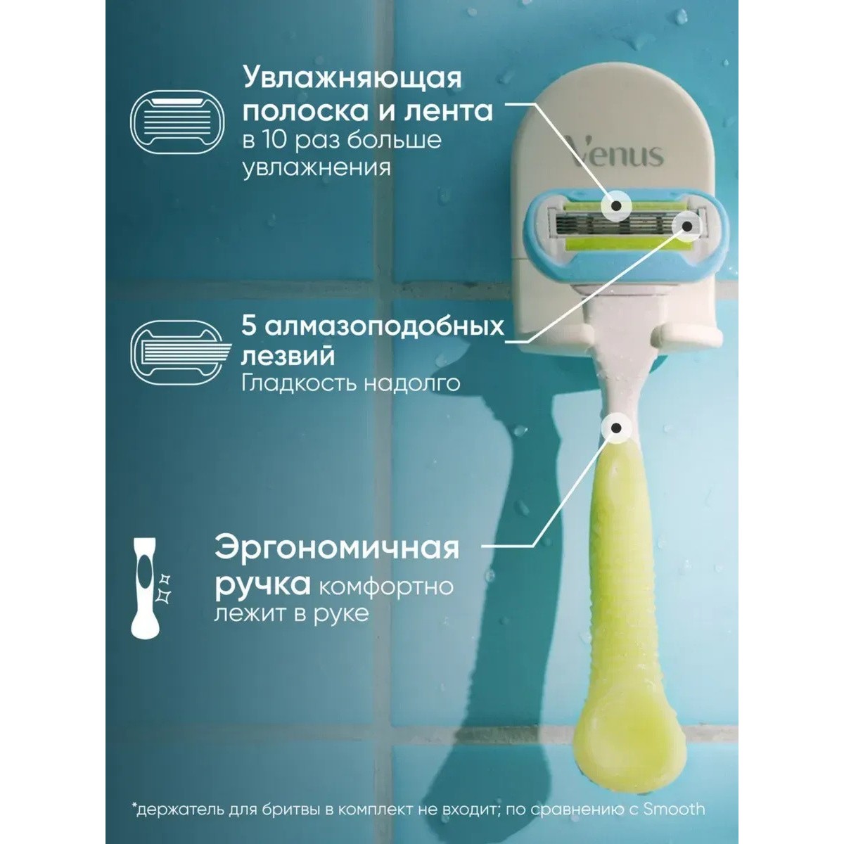 Кассета для бритвы Venus 5, Extra Smooth, 8 шт