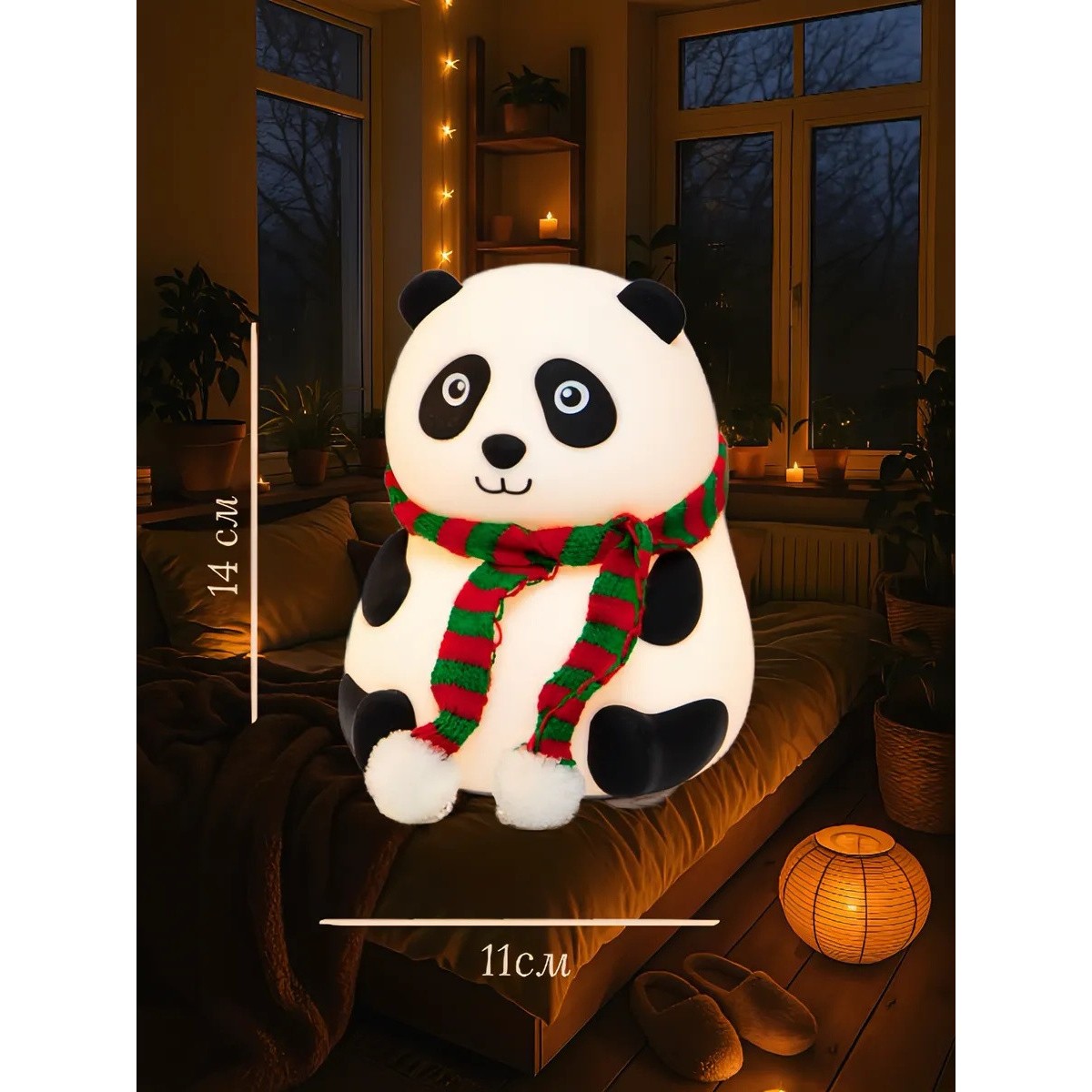 Детский силиконовый ночник панда