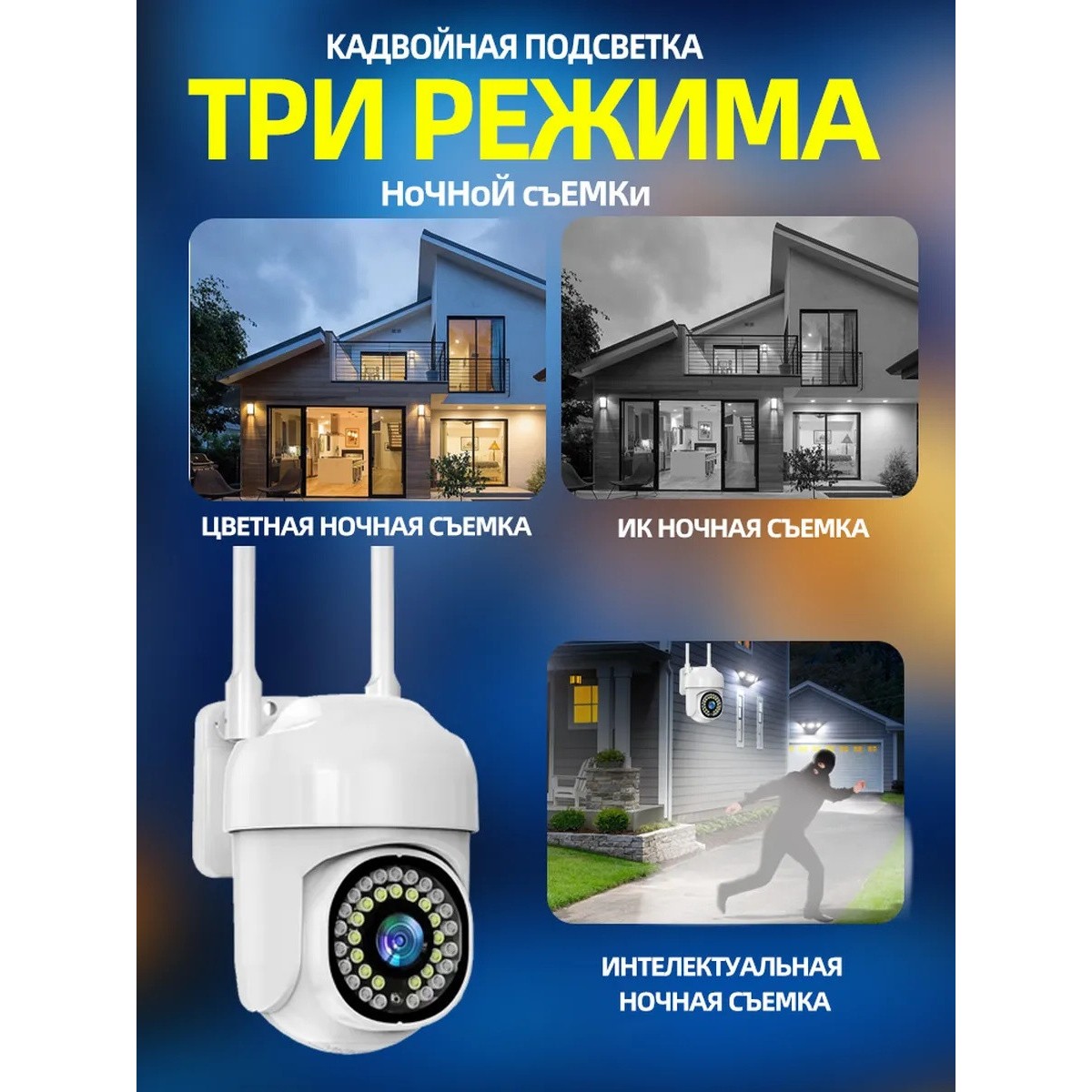 Уличная камера видеонаблюдения для дома 1080 HD WIFI IP CAMERA