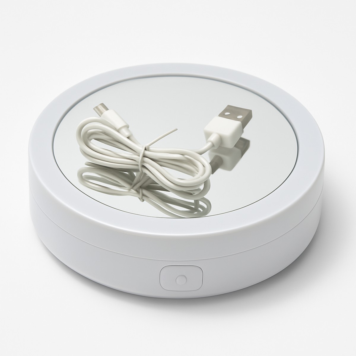 Зеркало с увеличением и подсветкой настольное компактное