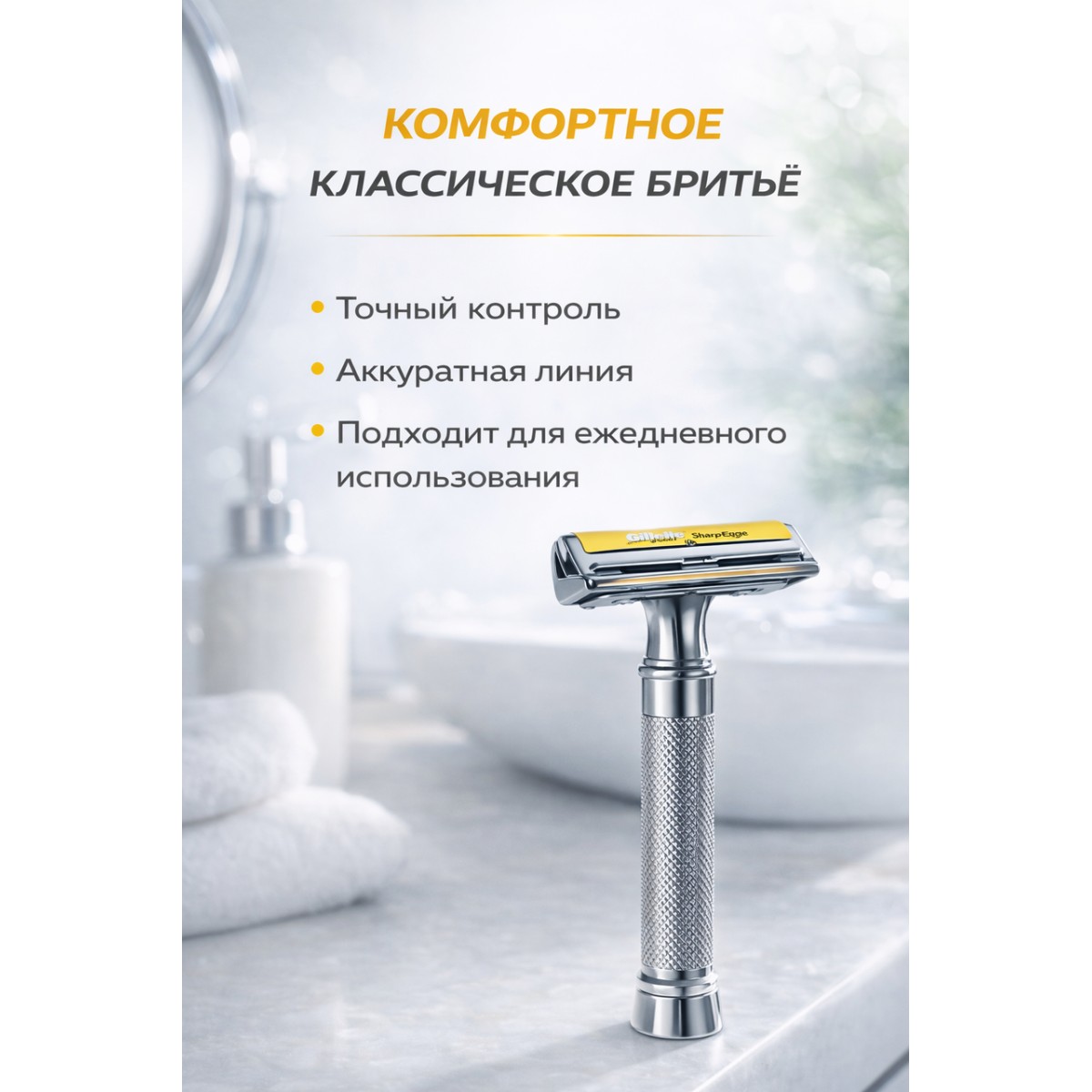 Лезвия для Т-образного станка Gillette 7 O’Clock Sharp Edge, 5 шт