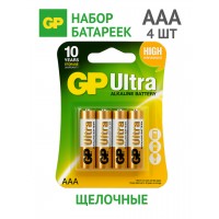 Батарейки ААА GP Ultra Alkaline Battery 1.5V LR03 24AU, 4 шт.