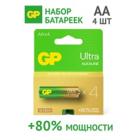 Батарейки AA GP Ultra Alkaline 1.5V G-TECH, 4 шт.