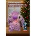 Новогодний подарочный рюкзак Розовый Стич с игрушкой и маленькими шоколадными яйцами Kinder
