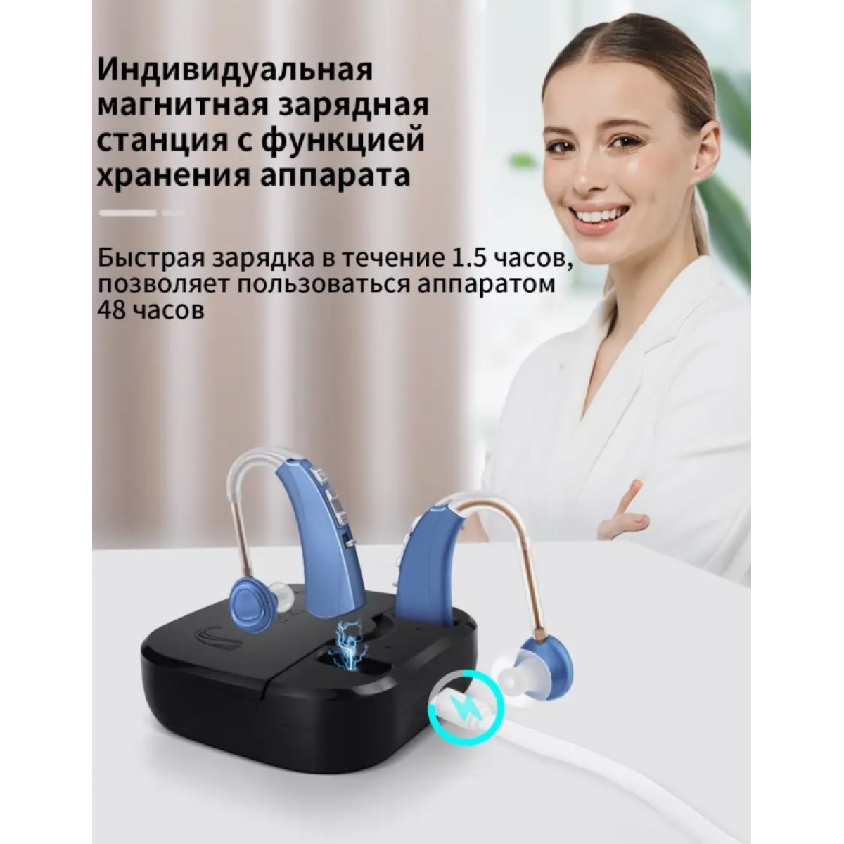 Цифровой усилитель звука с зарядным кейсом