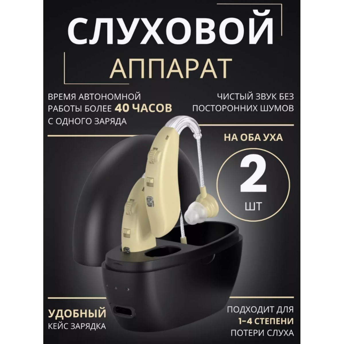 Заушный усилитель звука для пожилых