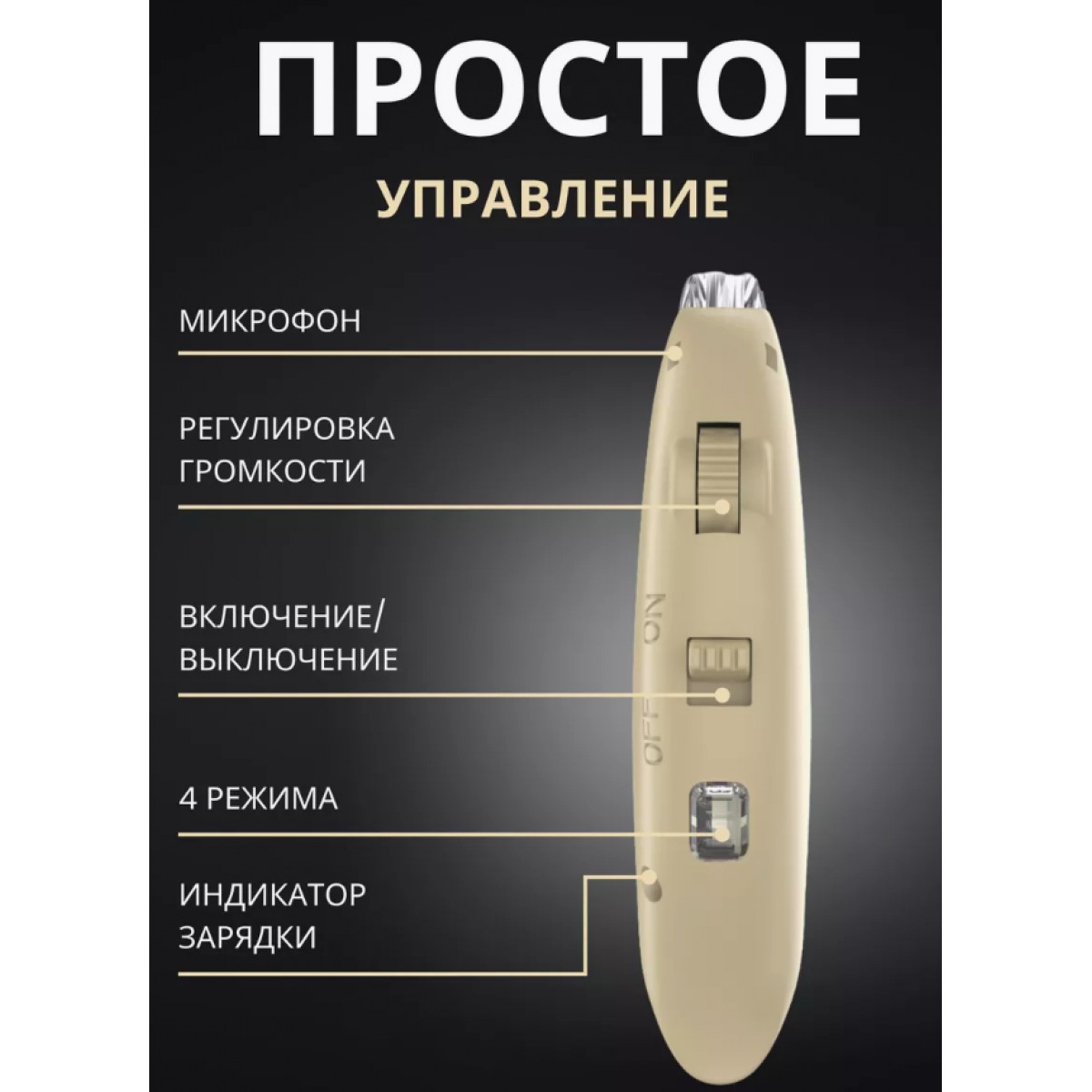 Заушный усилитель звука для пожилых